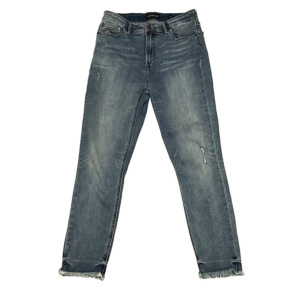 Lucky Brand Bridgette Cropped Frayed Hem Jeans
